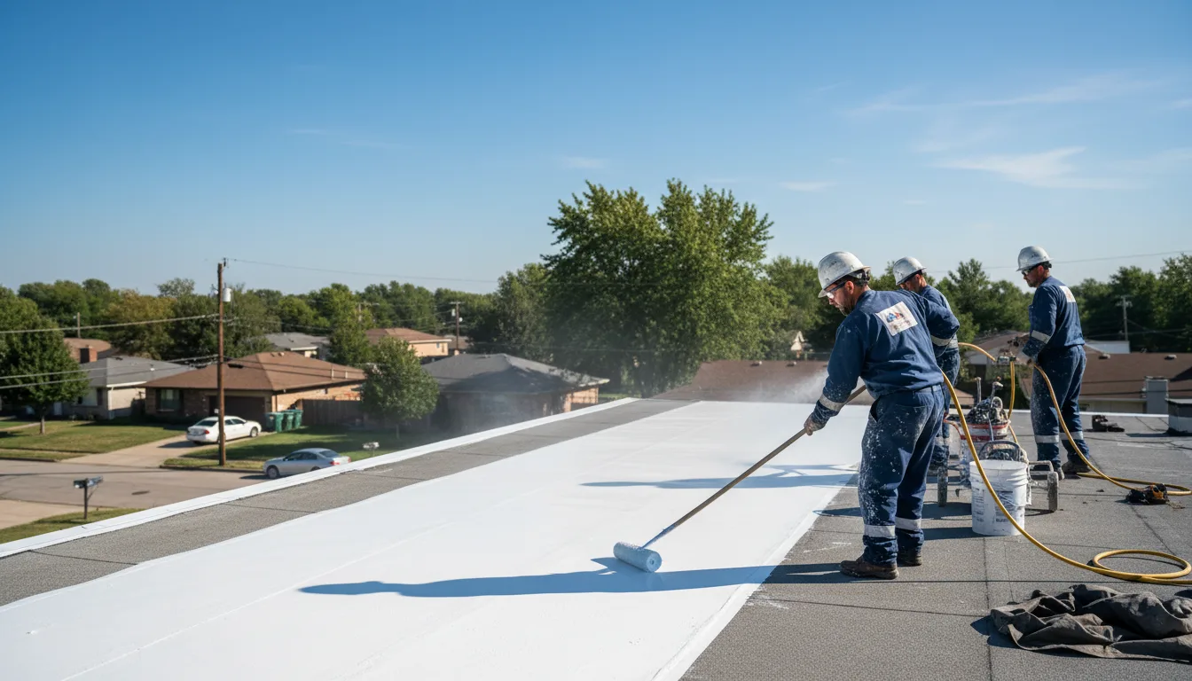 Commercial roof coating in Packwood, IA near me